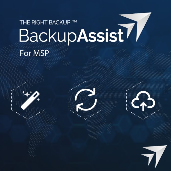 Visuel BackupAssist pour MSP