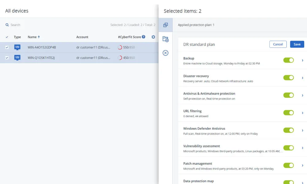 Acronis cyberprotection reprise après sinistre