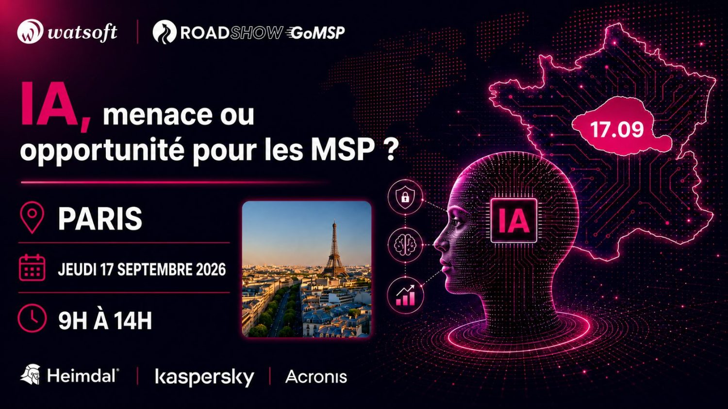Roadshow GoMSP Paris Watsoft pour MSP, VAR et prestataires IT