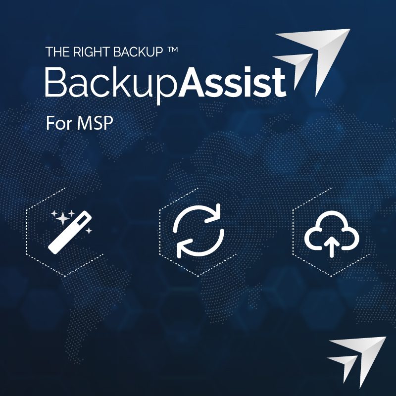 Visuel BackupAssist pour MSP